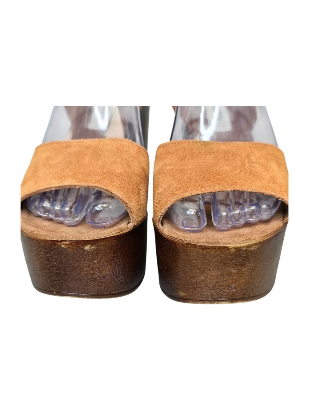 Steve Madden Women’s 8 Lulla Tan Suede Leather Platform Sandals - Picture 8 of 14